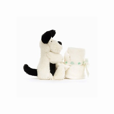 Jellycat Bashful Black & Cream Puppy Soothers Australia | 760594STM